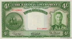 4 Shillings BAHAMAS  1936 P.09e AU+
