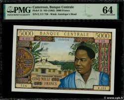 5000 Francs CAMERúN  1962 P.13a
