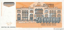50000000 Dinara Spécimen YUGOSLAVIA  1993 P.123s UNC-