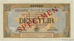 10 Lira Spécimen YOUGOSLAVIE  1944 PS.115