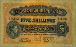 5 Shillings ÁFRICA ORIENTAL BRITÁNICA  1939 P.28a
