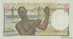 5 Francs FRENCH WEST AFRICA  1943 P.36 SC+
