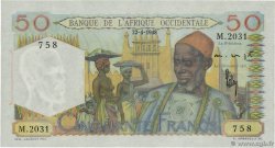 50 Francs FRENCH WEST AFRICA  1948 P.39 AU+