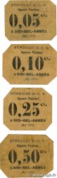 5, 10, 25 et 50 Centimes Lot ARGELIA Sidi-El-Abbès 1916 K.379 à K.382