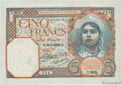 5 Francs ARGELIA  1928 P.077a EBC+