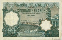 50 Francs ALGERIA  1920 P.080a F+