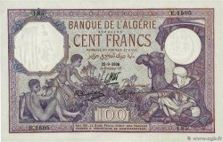 100 Francs ALGERIA  1936 P.081b VF+