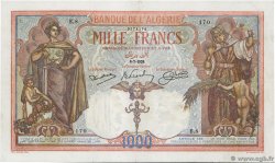 1000 Francs ALGERIA  1926 P.083a VF