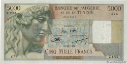 5000 Francs ALGERIA  1955 P.109b BB