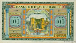 100 Francs MARUECOS  1943 P.27a EBC+