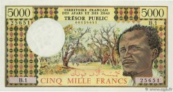 5000 Francs FRENCH AFARS AND ISSAS  1975 P.35 UNC-