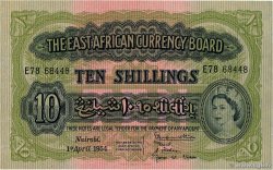 10 Shillings EAST AFRICA  1954 P.34 AU