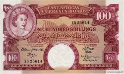 100 Shillings BRITISCH-OSTAFRIKA  1962 P.44b fST+