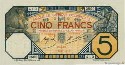 5 Francs DAKAR FRENCH WEST AFRICA Dakar 1925 P.05Bc fST+
