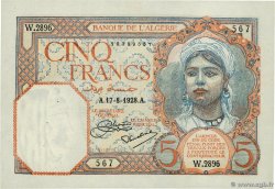 5 Francs ALGERIEN  1928 P.077a VZ