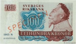 100 Kronor Spécimen SUÈDE  1965 P.54as fST+