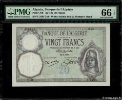 20 Francs ALGERIA  1927 P.078b FDC