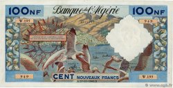 100 Nouveaux Francs ALGERIA  1960 P.121b XF