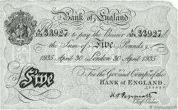 5 Pounds ENGLAND  1935 P.335a VF+
