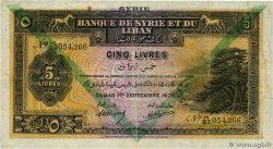 5 Livres SIRIA  1939 P.041d MB