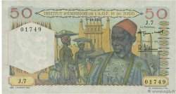 50 Francs FRENCH WEST AFRICA  1955 P.44 MBC+