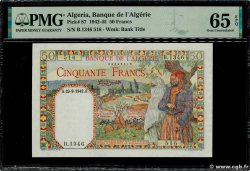 50 Francs ARGELIA  1942 P.087 FDC