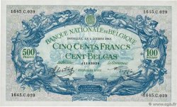 500 Francs - 100 Belgas BÉLGICA  1943 P.109 SC+