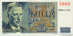1000 Francs BELGIEN  1958 P.131 VZ+