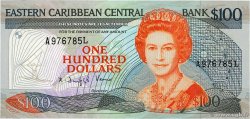 100 Dollars EAST CARIBBEAN STATES  1985 P.25l1 fST+