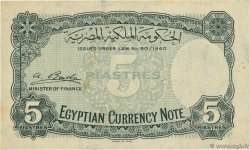 5 Piastres ÄGYPTEN  1940 P.165a VZ
