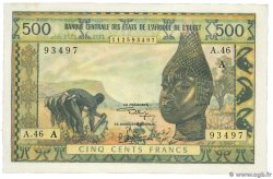 500 Francs WEST AFRIKANISCHE STAATEN  1959 P.102Aj
