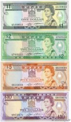 1 au 10 Dollars Lot FIDJI  1983 P.081a au P.084a pr.NEUF