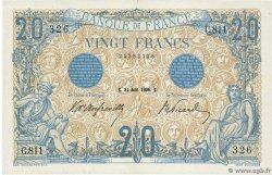 20 Francs BLEU FRANCIA  1906 F.10.01 EBC+