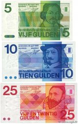5, 10 et 25 Gulden Lot PAYS-BAS  1968 P.091b, P.092a et P.095