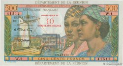 10 NF sur 500 Francs Pointe à Pitre ÎLE DE LA RÉUNION  1967 P.54b