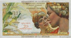 20 NF sur 1000 Francs Union Française ÎLE DE LA RÉUNION  1967 P.55a