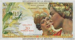 20 NF sur 1000 Francs Union Française ÎLE DE LA RÉUNION  1971 P.55b