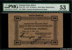 20 Rupien Deutsch Ostafrikanische Bank  1915 P.45a XF+