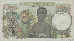 100 Francs FRENCH WEST AFRICA  1951 P.40 XF
