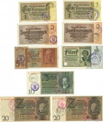 1 à 20 Rentenmark Lot DEUTSCHLAND  1944 P.divers fVZ