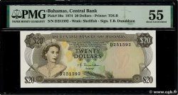 20 Dollars BAHAMAS  1974 P.39a SC