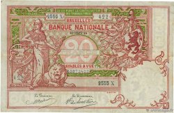 20 Francs BÉLGICA  1914 P.067 BC+