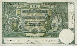 50 Francs  BÉLGICA  1919 P.068b BC