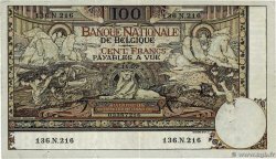 100 Francs BELGIEN  1907 P.070 S