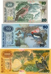 20 , 50 et 100 Rupees Lot CEILáN  1979 P.086a, P.087a et P.088a EBC+
