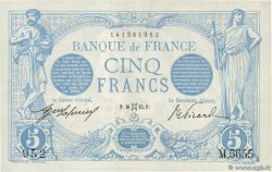 5 Francs BLEU FRANCIA  1915 F.02.27 SPL