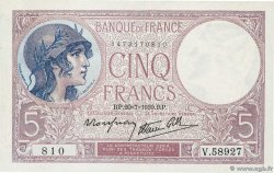 5 Francs FEMME CASQUÉE modifié FRANCIA  1939 F.04.02 AU