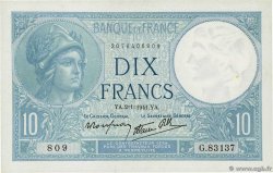 10 Francs MINERVE modifié FRANKREICH  1941 F.07.26 fST