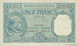 20 Francs BAYARD FRANCE  1918 F.11.03 VF-