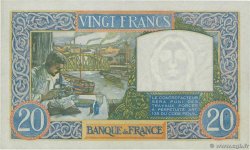 20 Francs TRAVAIL ET SCIENCE FRANCE  1941 F.12.12 XF